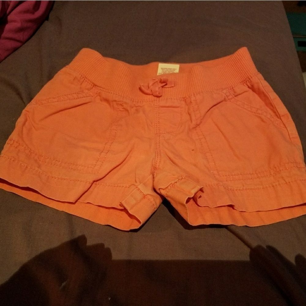 Faded Glory Girls Pink Shorts Faux Drawstring Elastic Waist Size 4 5